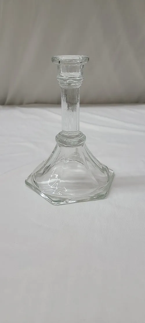 Glass Hexagon Candlestick