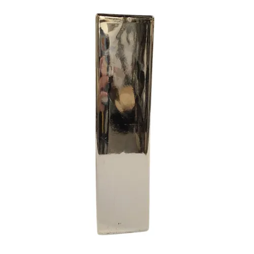 Tall Gold Cubic Bud Vase