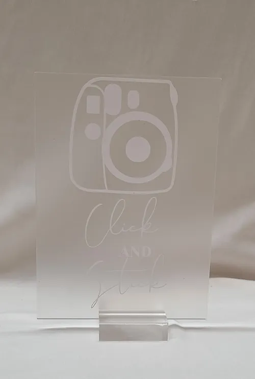 White Vinyl Polariod Sign