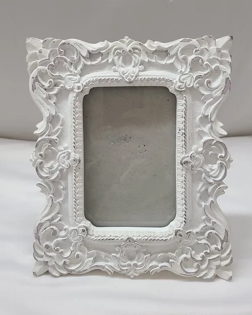 Small White Ornate Frame 4