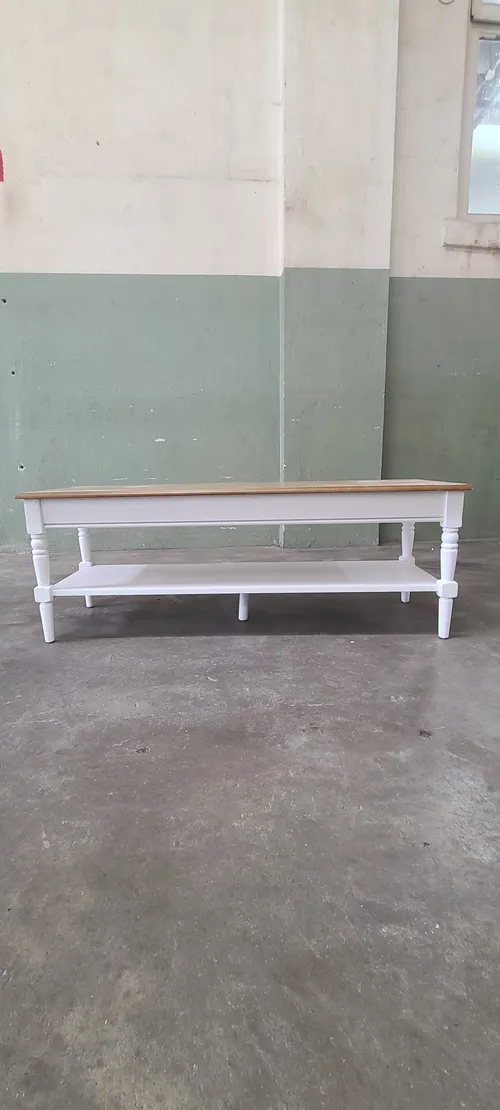 White and wood Coffee Tables