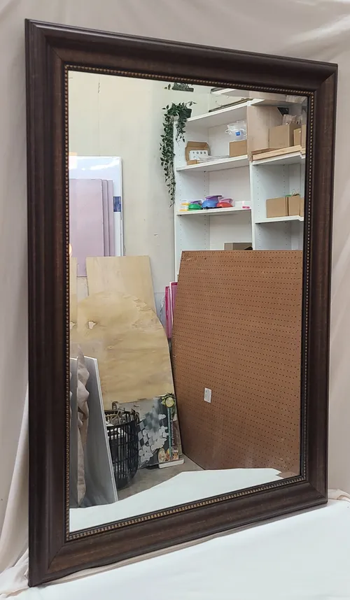 Brown with Gold Accents Mirror