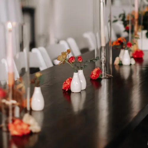 White Ceramic Bud Vase - Medium