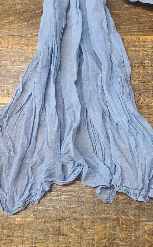 Light Blue Cheesecloth Table Runner
