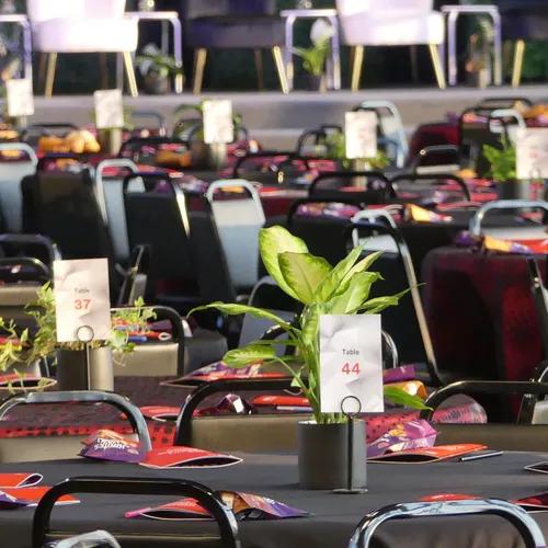 Gray Geometric Table Numbers