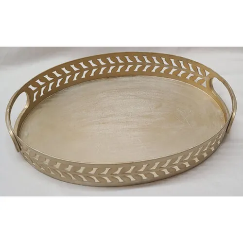 Gold Leaf Oval Tray
