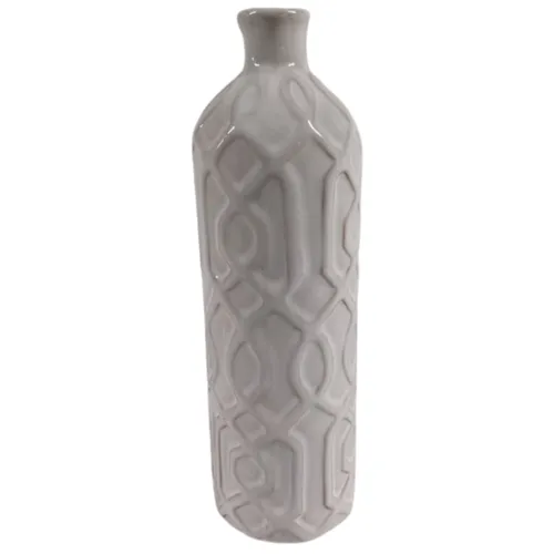 Patterned White Vase