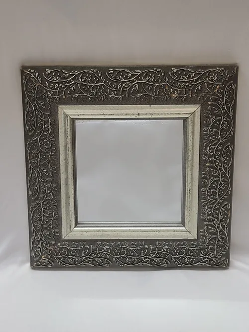 Square Ornate Framed Mirror