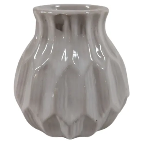 Small Patterned White Vase