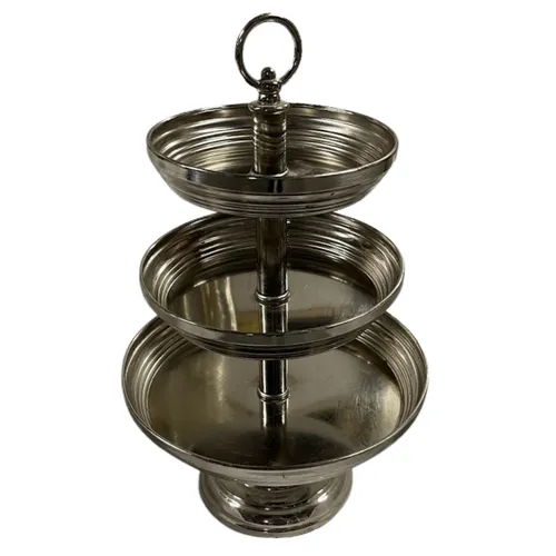 Silver Tiered Dessert Stand