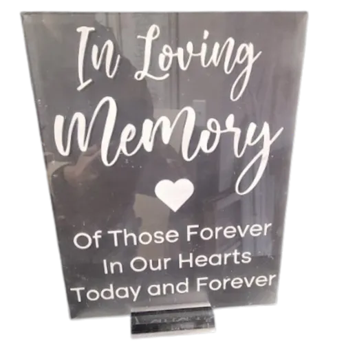 Acrylic in Memory Heart