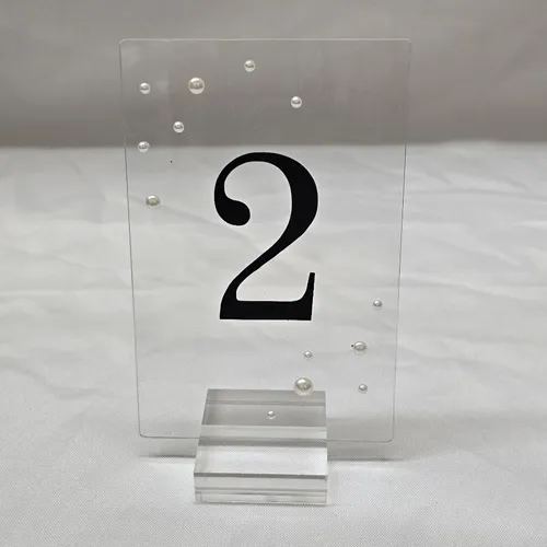 Pearl & Acrylic Table Number