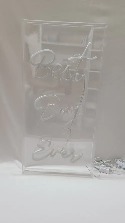Large Neon Best Day Ever Sign