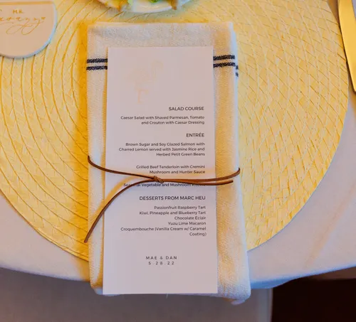 White with Blue Stripes Napkin