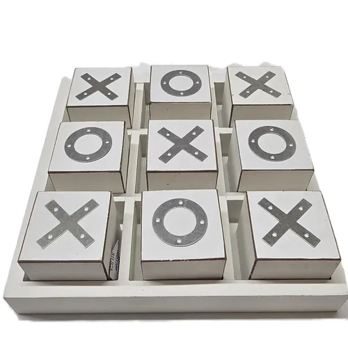 White & Silver Tic Tac Toe