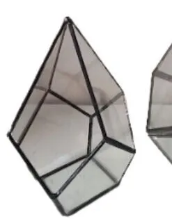  Black and Glass Geometric Diamond