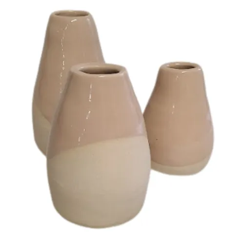 Pink Handmade Bud Vases Assorted Heights