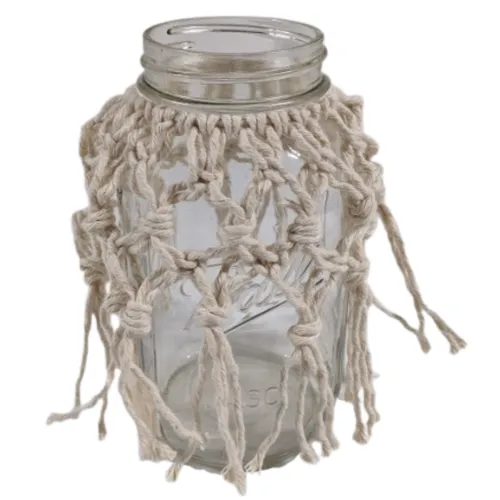 Macrame 32 oz Mason Jar 
