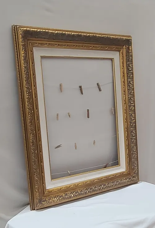 Gold Ornate and Canvas Frame without Glass