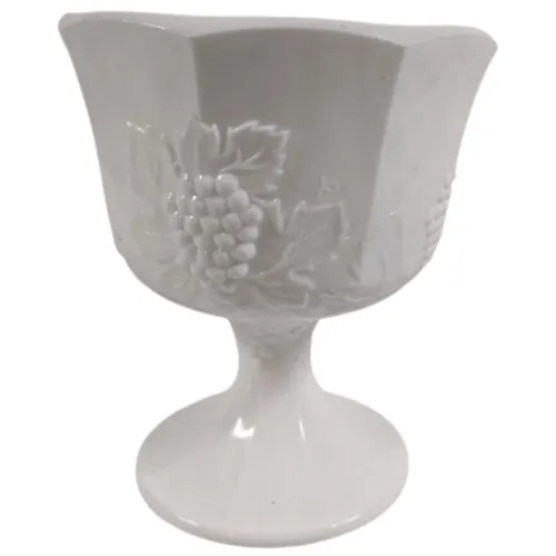Grapeleaf Milkglass Vase