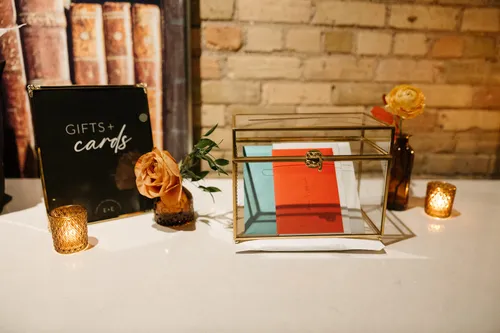 Gold Latched Card Box