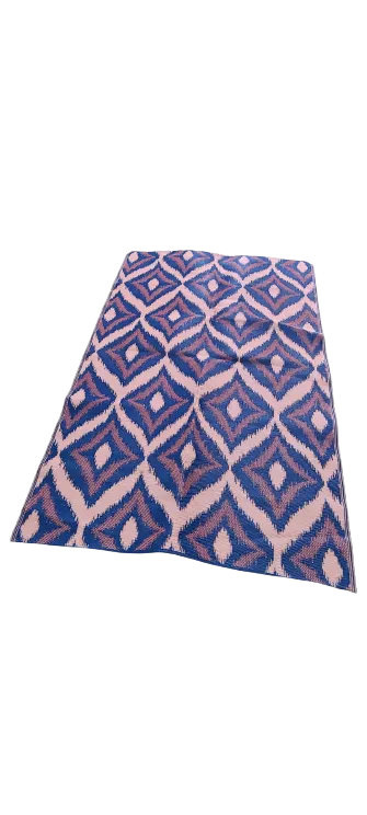 Woven Pink & Blue Rug
