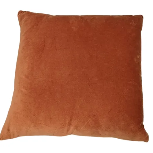 Burnt Orange Velvet Pillow