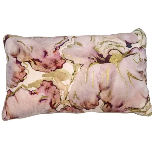 Pink & Gold Floral Pillow