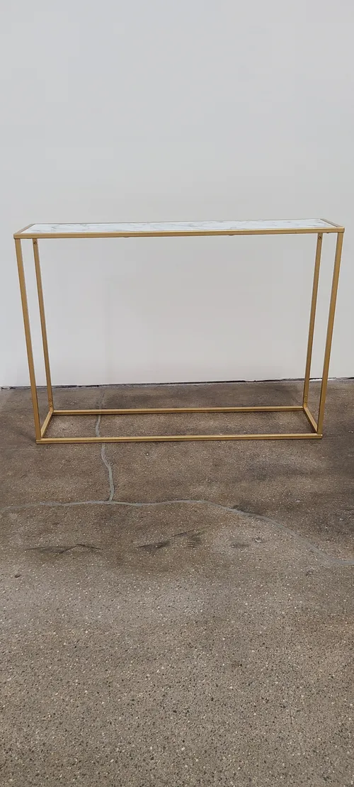 Long Marble Top Side Table