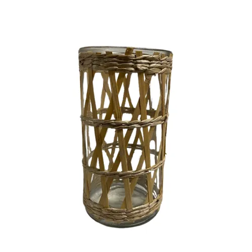 Cylinder Wicker Lantern