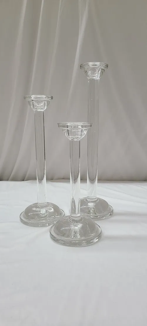 Modern Glass Trio Candlestick