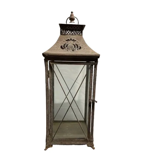 Vintage Crossed Metal Lantern
