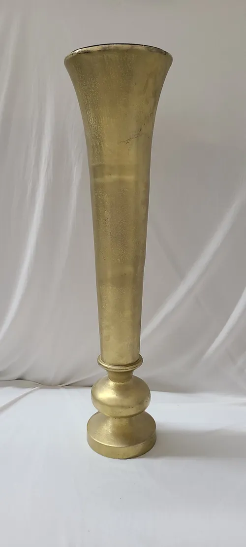 Large Gold Trumpet Floral Stand