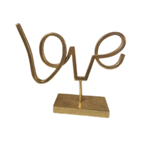 Gold Metal Love Sign