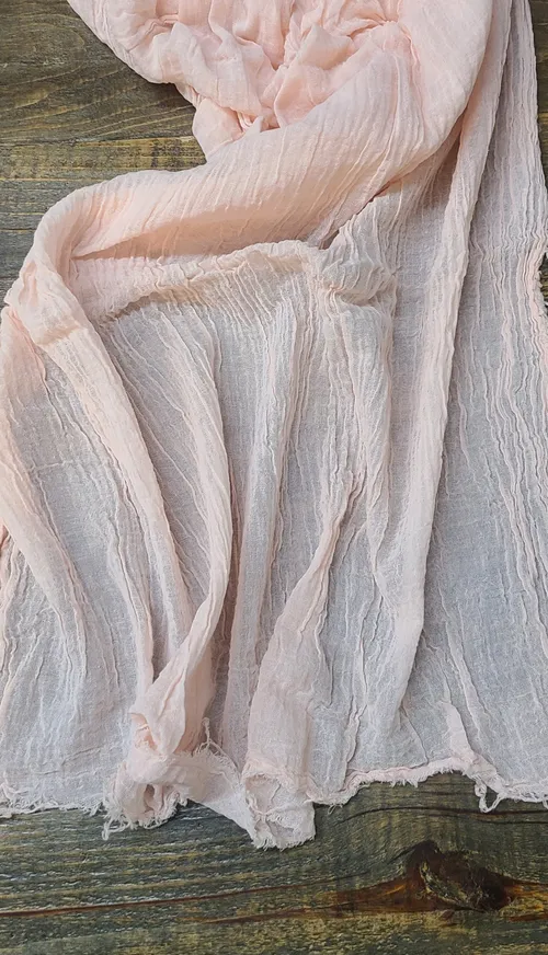 Light Pink Cheesecloth Table Runner