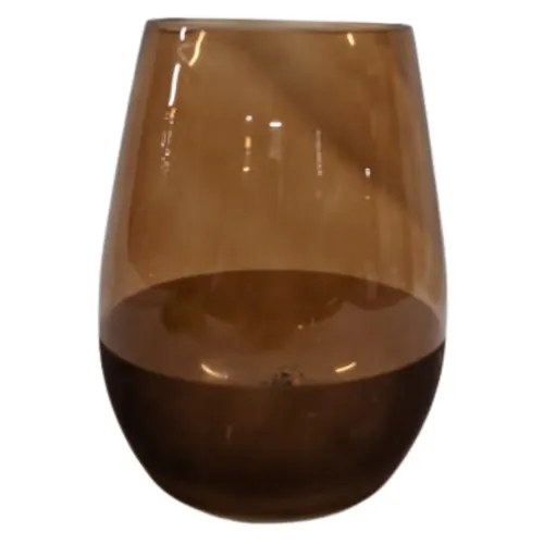 Dark Amber Stripe Vase
