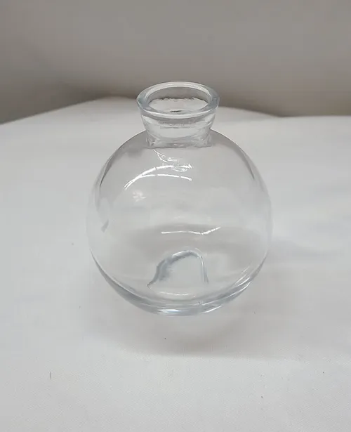 Clear Short Neck Bubble Bud Vases