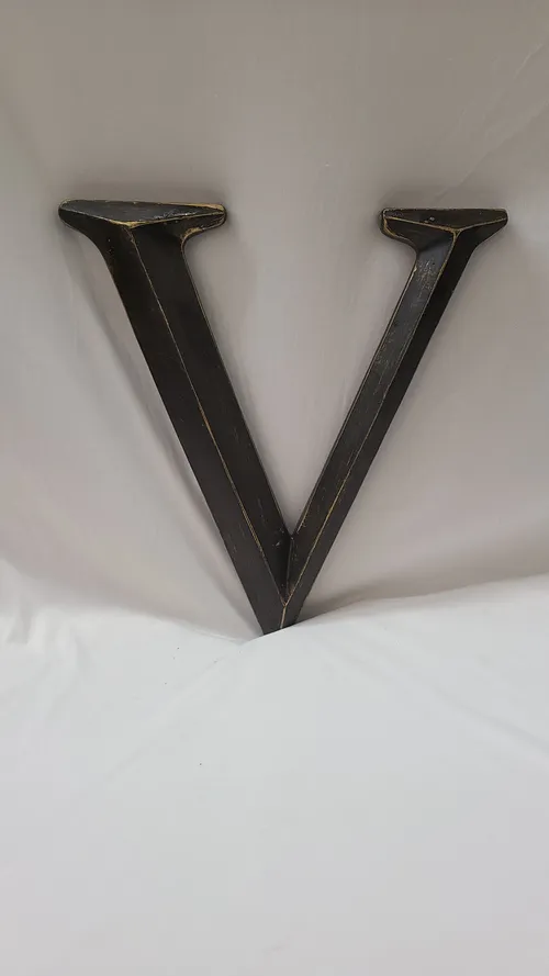 Black & Gold Letter V