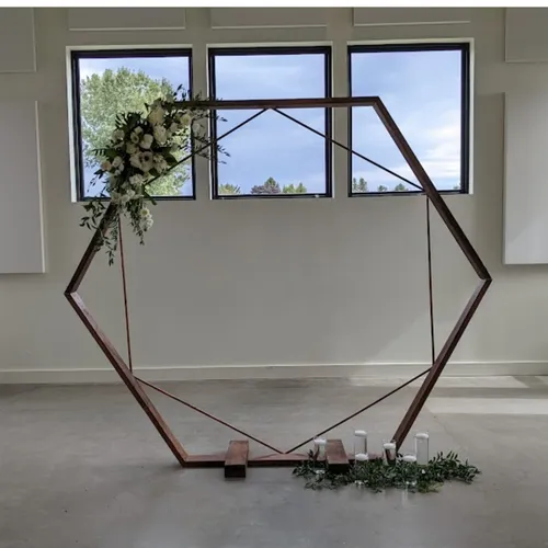 Hexagon Wood & Copper Arch