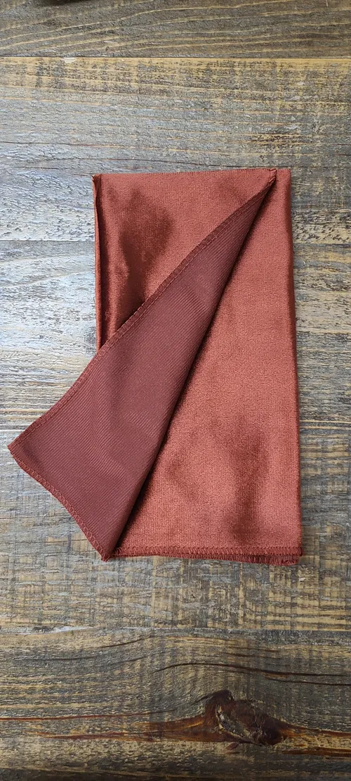 Rust Orange Velvet Napkin