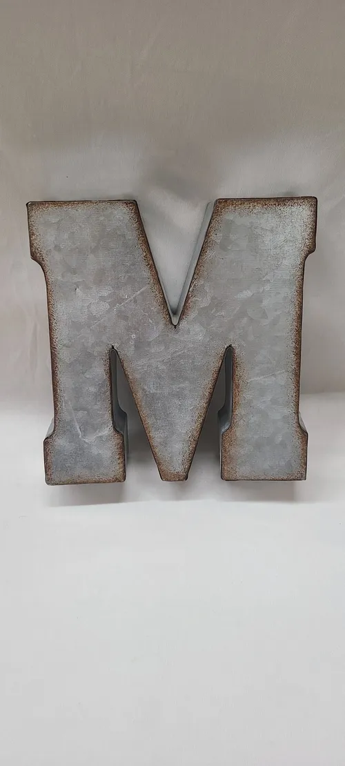 Galvanized Letter M