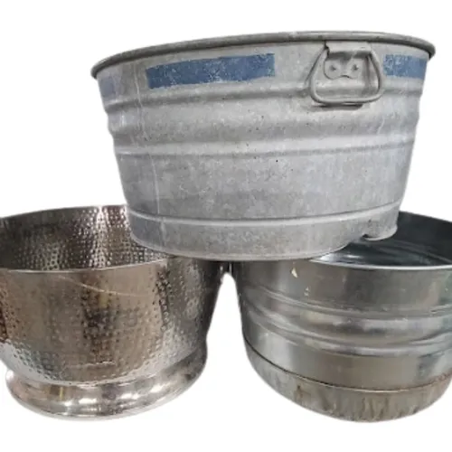 Assorted Galvanized Tubs