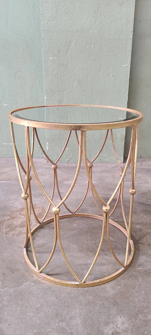 Gold Mirror Side Table