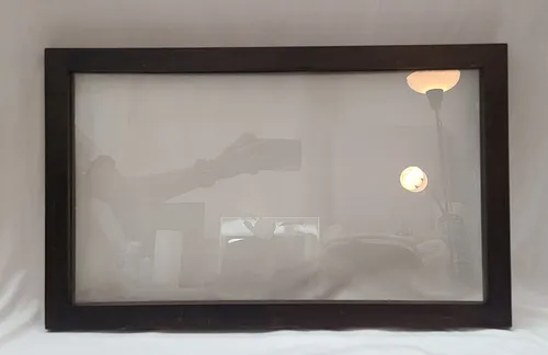 Dark wood Framed Glass