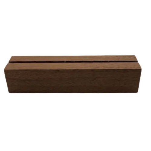 Dark Wood Block Table Number Stand