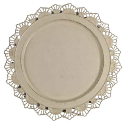 Cream Lace Edge Charger