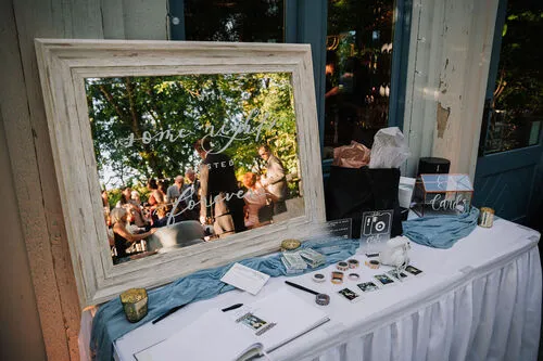 White Distressed Ornate Mirror