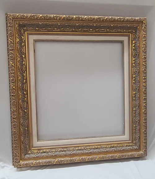 Gold & Gray Ornate Frame without Glass