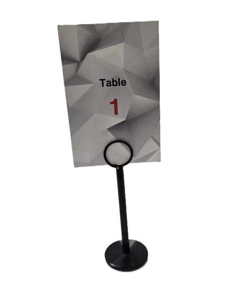 Gray Geometric Table Numbers