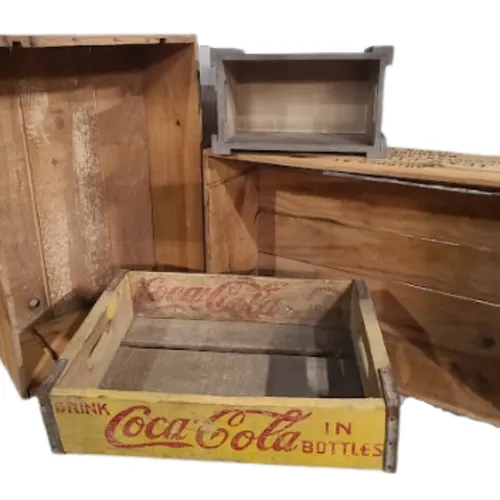Assorted Vintage Wood Crates
